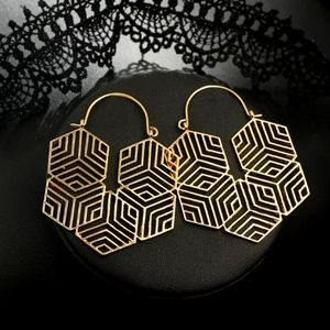 GOLD BOHO EARRINGS‎